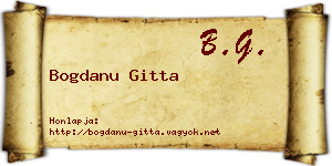 Bogdanu Gitta névjegykártya